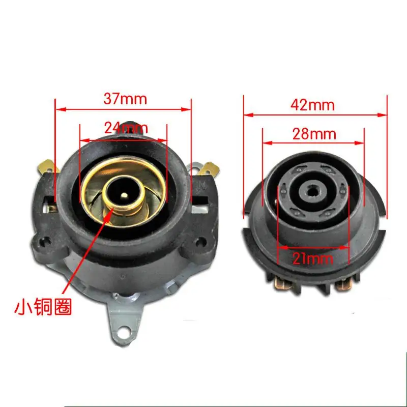 Pequeno anel de cobre de pequeno triângulo, acessórios de chaleira elétrica base de chaleira termostato interruptor de controle de temperatura conectável