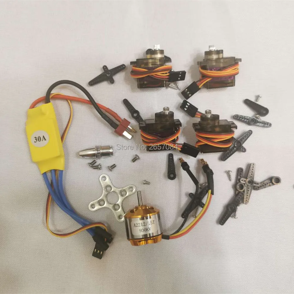 A2212 2212 930Kv Brushless Motor 30A ESC Motor Mount 1060 Propeller MG90 9G Micro Servo for RC Fixed Wing Plane Helicopter