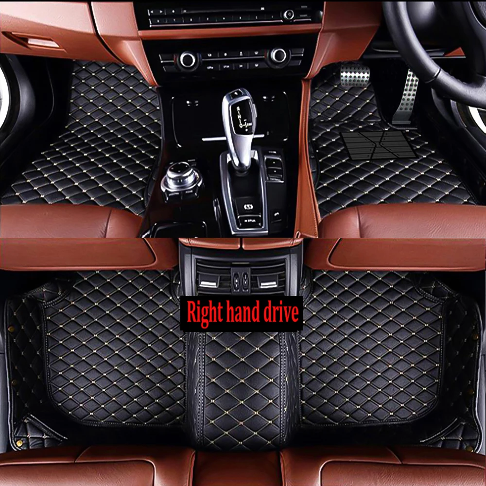 Right Hand Drive Leather Car Floor Mats For Jaguar XF 2016 Year Custom Carpet Cover