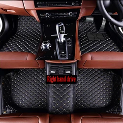 Custom Right Hand Drive Special Car Floor Mats For Mercedes-Benz C Class W205 2016-2020 Year Leather Waterproof Leather Anti-sli