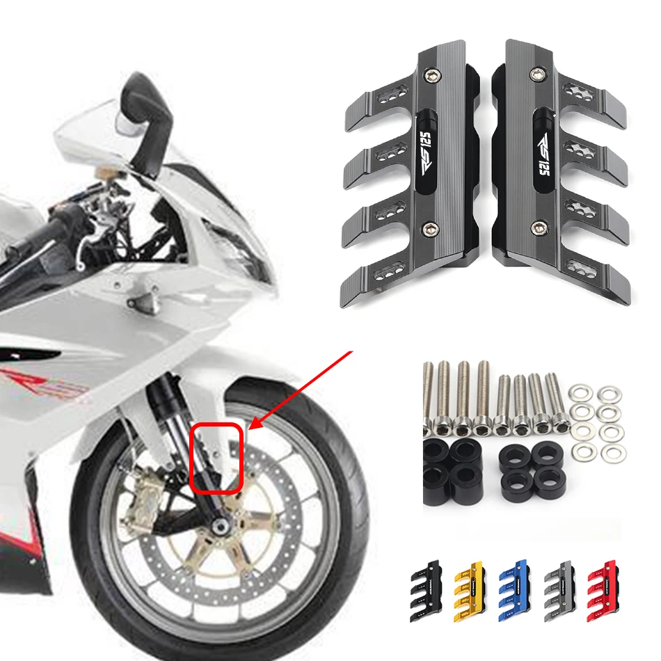 

For Aprilia RS125 RS 125(GS125 REPLICA) Motorcycle Mudguard Front Fork Protector Guard Block Front Fender Slider Accessories