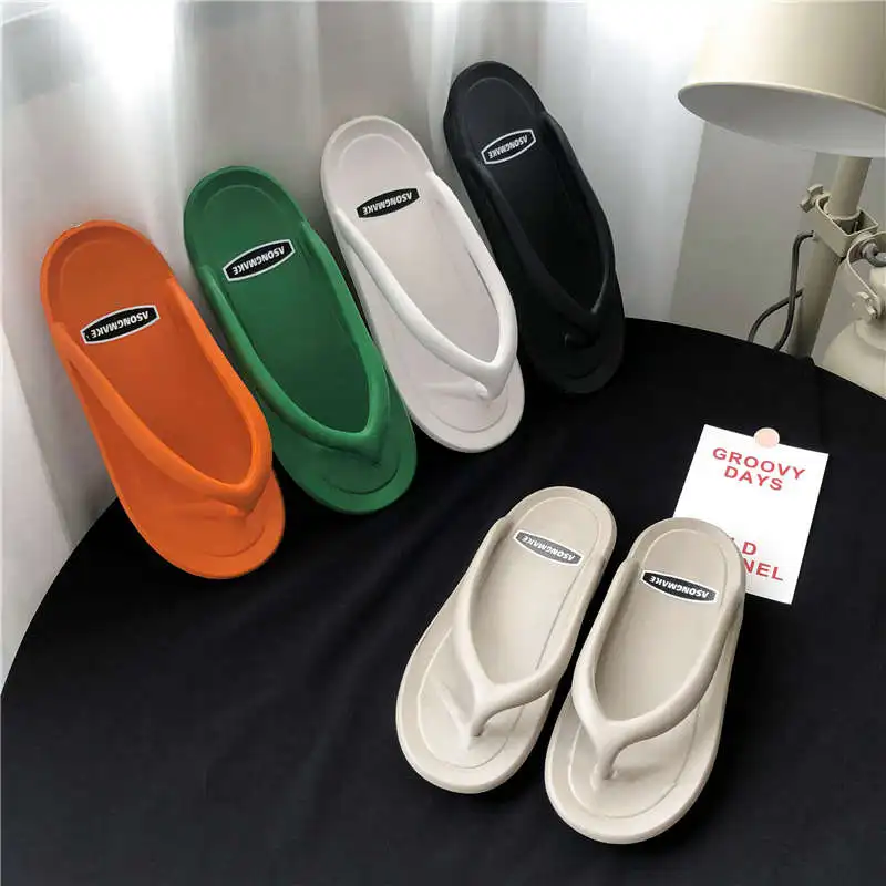 Comfort Slippers for Men Casual Fashion Light Soft Flip Flops Man Couple Summer Sandals Rubber Non Slip Women\'s Spring Shoes CN