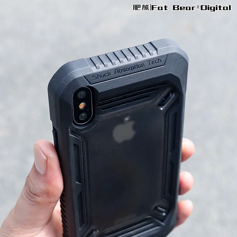 FATBEAR [For Apple iPhone X XS Max XR]  Tactical Military Military Grade Rugged Shockproof Armor Buffer Case Cover