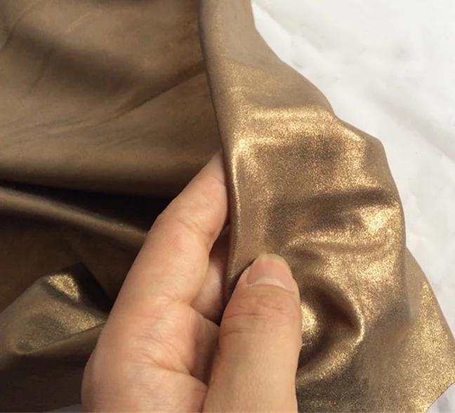 Coating gold goat skin real leather first layer Genuine leather soft whole skin leather material 0.3-0.4mm