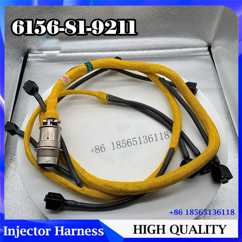 

High Quality PC400-7 PC450-7 Injector Wiring Harness 6156-81-9211 for Komatsu 6D125 Wire Harness