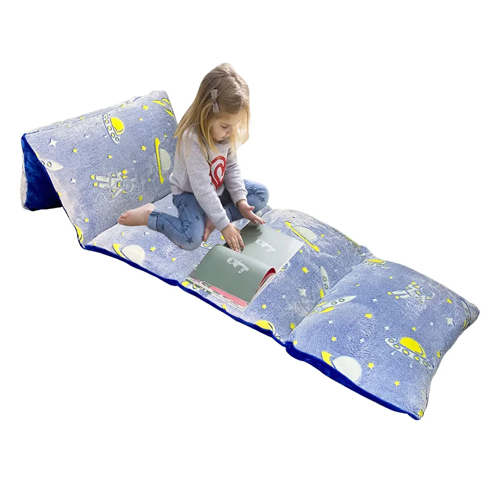 Glow In Dark Pillow Bed Floor Lounger Cover For Kids Fold Out Lounger Cushion