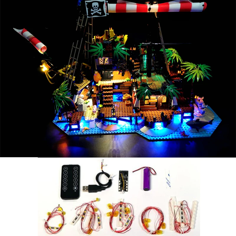 LED Light Kit for 21322 IDEAS Series Pirates of Barracuda Bay Toy (Only LED ,No Blocks Model )