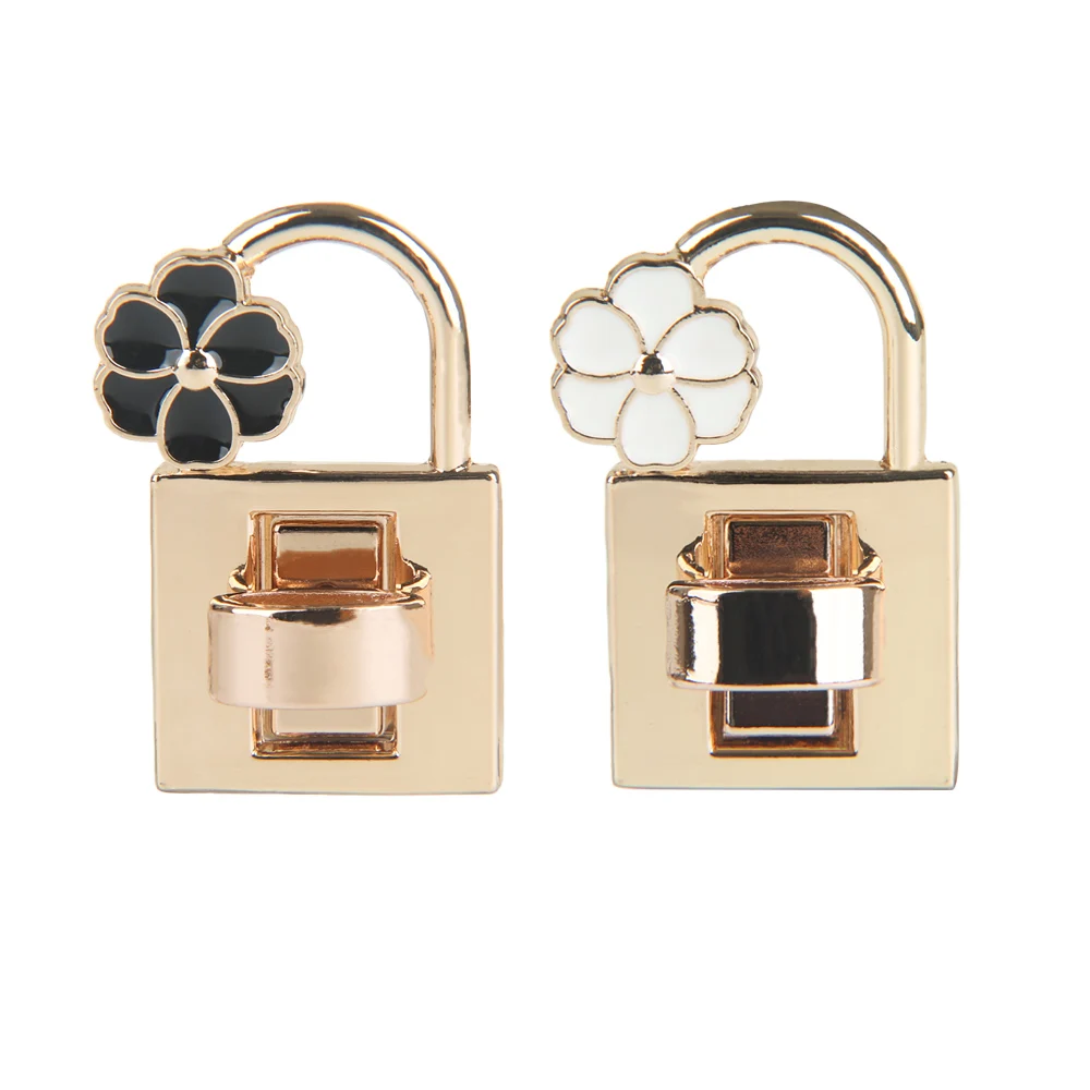 1PC New Metal Clasp Turn Lock Twist Lock for DIY Handbag Craft Purse Hardware Fashion Flower Turn Lock Bags Parts Accessories