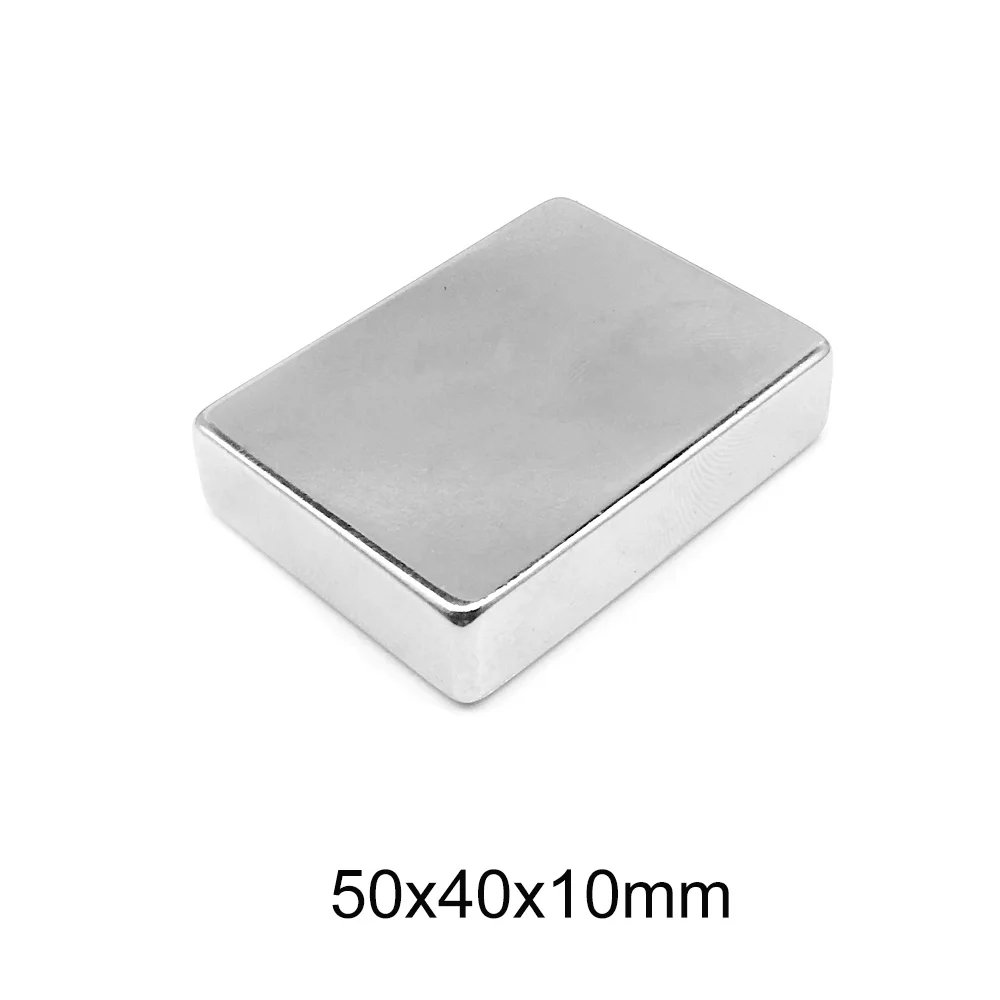 1/2PCS 50x40x10 Super Block Magnetic magnet 50x40x10mm Neodymium Magnet sheet 50mm x 40mm Permanent NdFeB Magnet strong 50*40*10