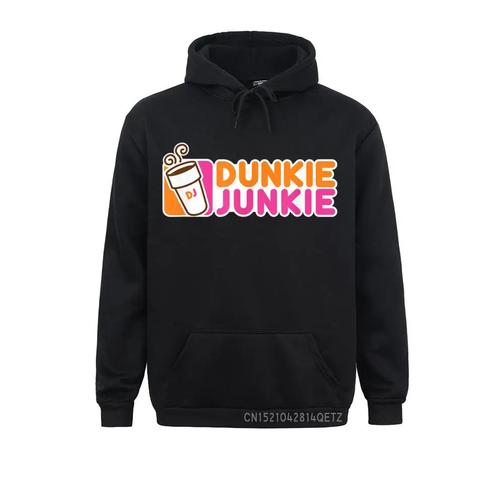 Dunkie Junkie Funny Coffee Lover Gift Chic Sweatshirts Casual Long Sleeve Faddish Hoodies Sportswears For Men Spring/Autumn