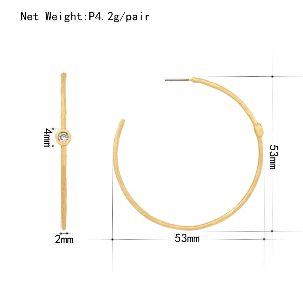 18K Gold Plate Hoop Earrings Women Trendy Gold Color Small Large Circle Hoop Earrings Punk Hip Hop Jewelry Accessories