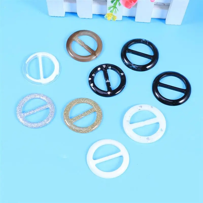 9pcs Round Shape Elegant Tee Shirt Clips Scarf Buckles T Shirt Clip Ring Clothes Corner Knotted Buckles Inner Diameter 3cm