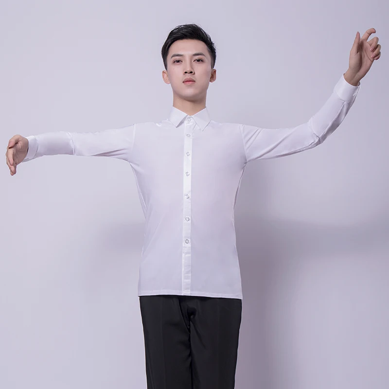 H2612 ผู้ชายเสื้อผ้าชายละตินมาตรฐานแห่งชาติ Modern Dance ผู้ใหญ่ Professional Performance Practice เสื้อเครื่องแต่งกาย