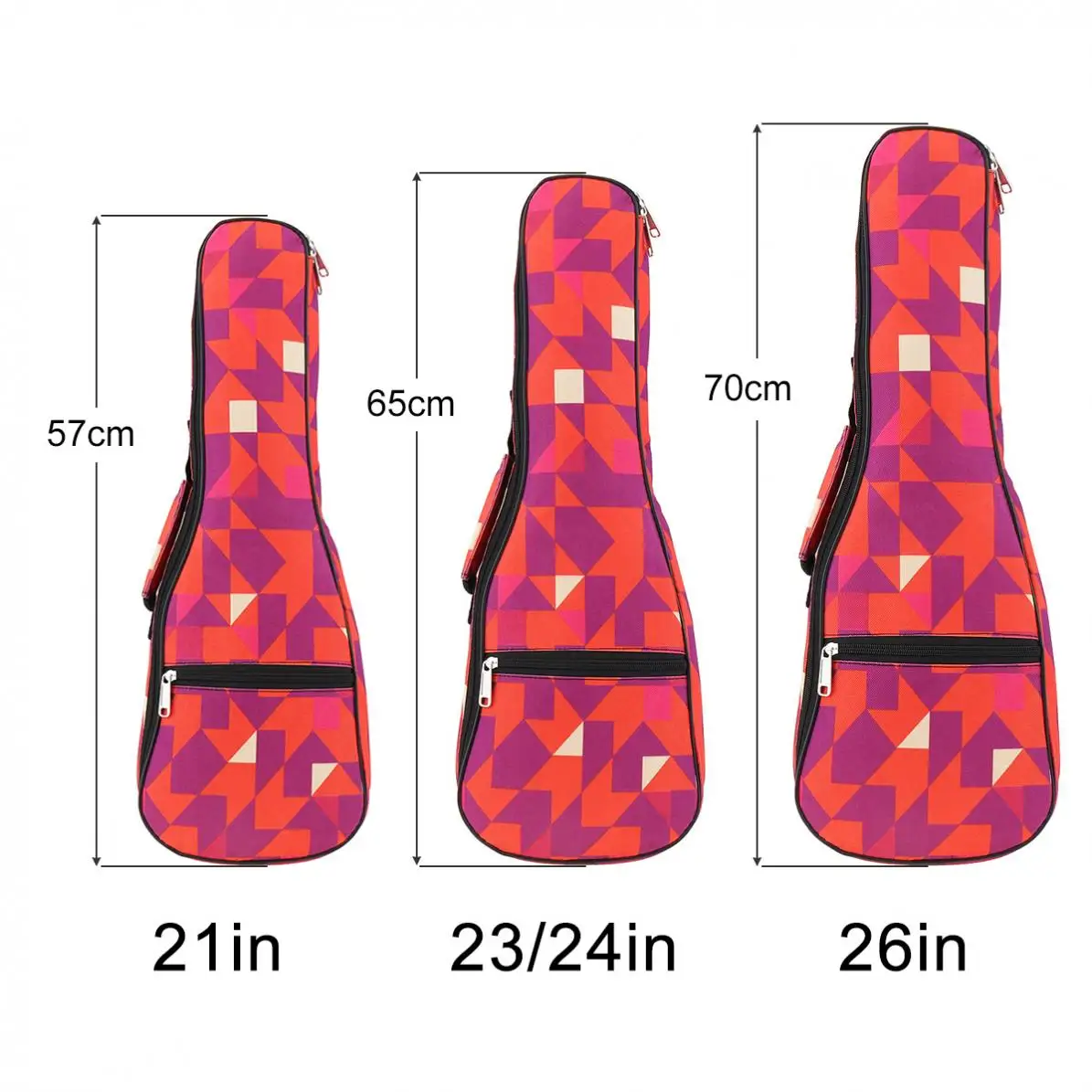 1 Piece 21 / 23 / 26 Inch Portable Colorful Ukulele Bag 10mm Sponge Soft Case Gig Ukulele Mini Guitar Waterproof Backpack