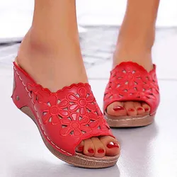 Women's Sandals Platform Shoes Woman Summer Fashion Female Shoes Slip On Wedge Sandals Heel Women Shoes Ladies Chaussures Femme