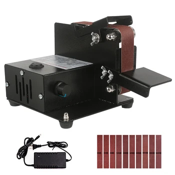 Knife sharpening machine Mini belt sander 180W universal sharpening machine DIY Mini belt grinder cutter edge sharpener