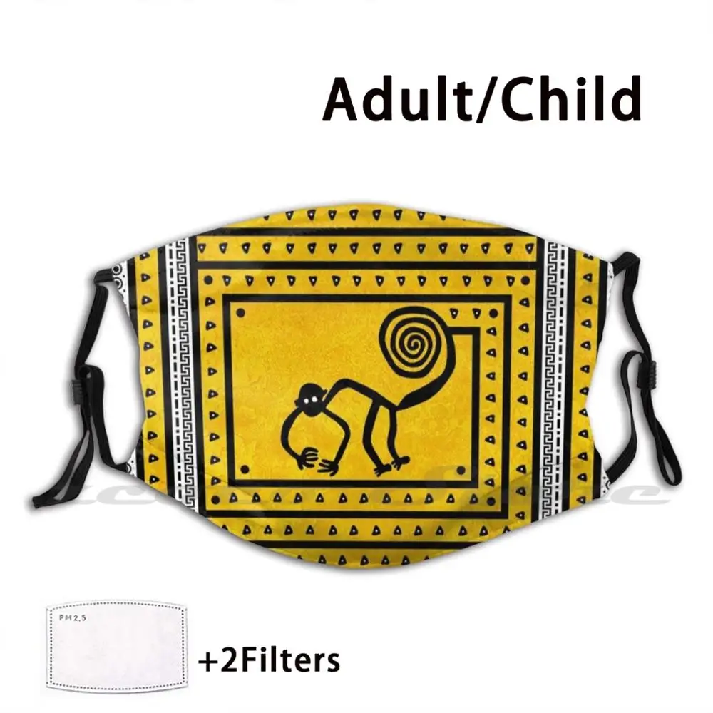 Nazca M5 Mask Adult Child Washable Pm2.5 Filter Logo Creativity Egyptian Egypt Peru Aztec Mayan Ancient Ancient