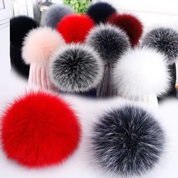 Imitação Fox Hair Ball Pom Pom Plush Ball, Chaveiro Do Telefone, Saco Pingente, Jóias De Lã, Chapéu De Malha, DIY, Acessórios De Pele De Luxo