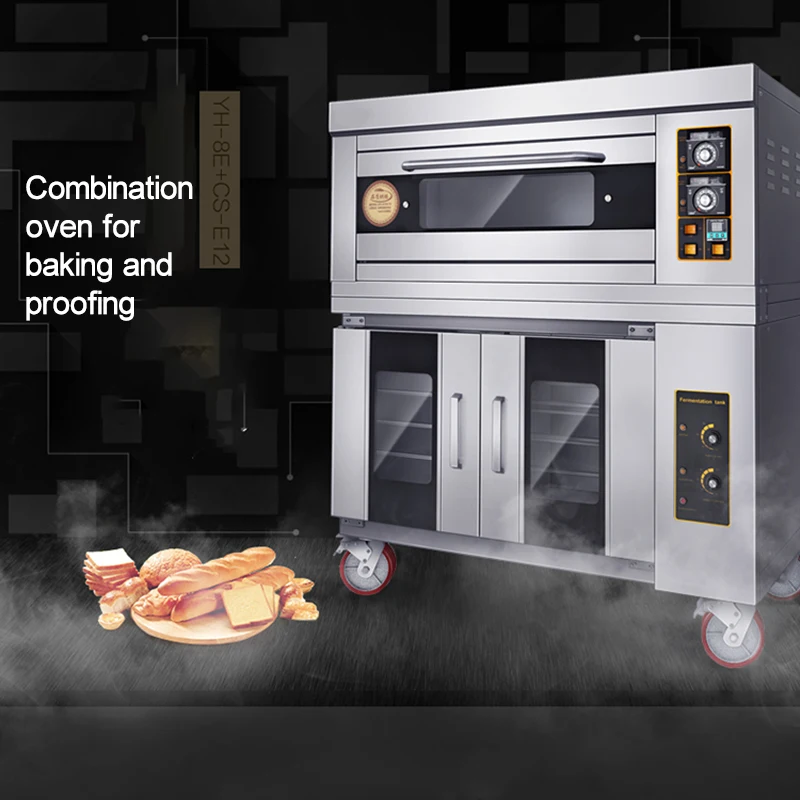 Electric Oven Commercial Baking Machine Double Layer One Layer Two Trays Pizza Fermentation Machine Intelligent Oven 220V