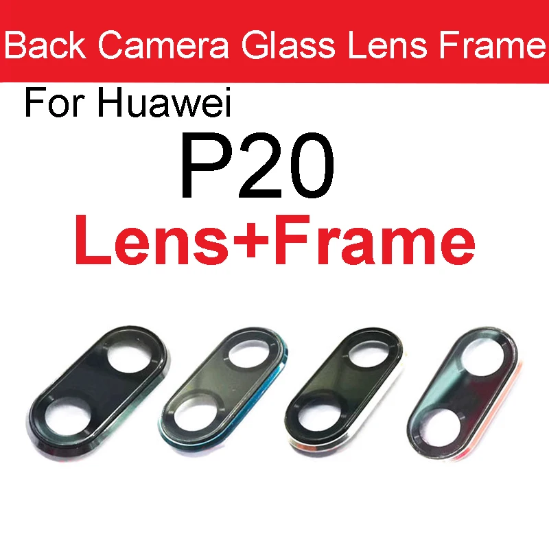 Rear Camera Lens For Huawei P20 P20 Pro P20 Lite Back Camera Glass Cover Frame Cover Holder Protection Lens Replacement Parts