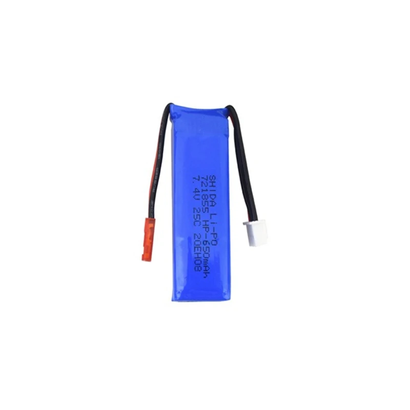 2PCS/4PCS 7,4 V 650mAh Lipo Batterie für WLtoys A202 A212 A222 A232 A242 A252 4WD RC Auto 7,4 V 721855 2S für RC auto ersatzteile