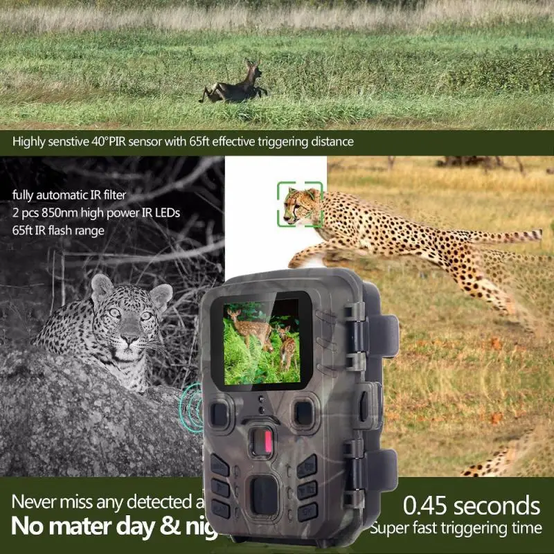 20MP 1080P Kabellose Wildkamera mit Nachtsicht Mini301 für Jagd, Outdoor, Wildtierbeobachtung und Überwachung – Detail 1
