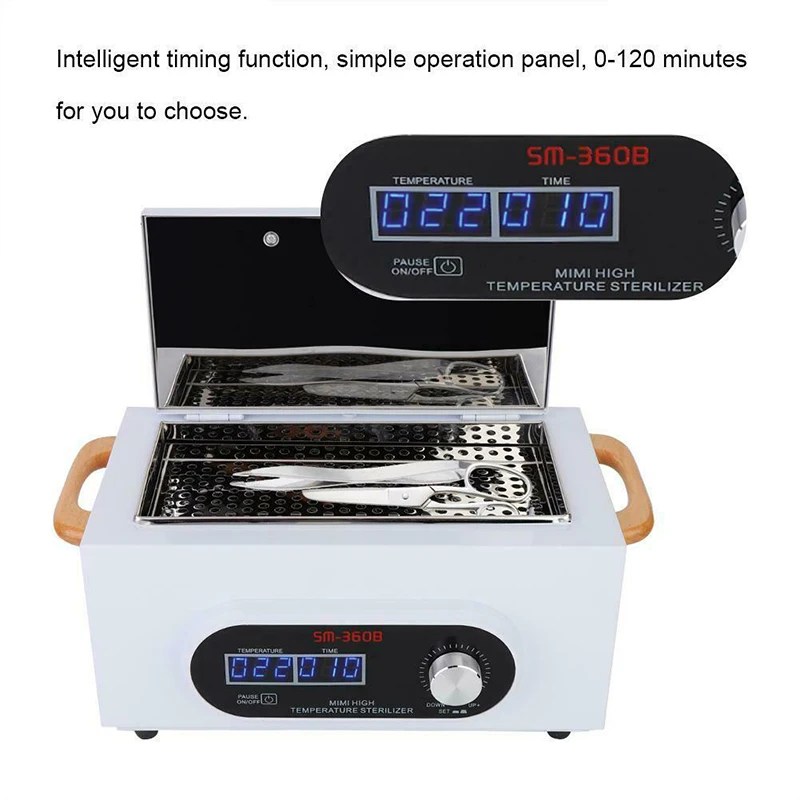 220 Celsius Degrees Sterilizer Fully Disinfection For Hairdressing Tattoo Kit Manicure Tool in Beauty Spa Manicure Salon