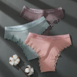 1Pc Hot Women Cotton Panties Lace Sexy Female T-Back Underwear Solid Color Breathable Plus Size M-2XL Girls Intimates Lingerie