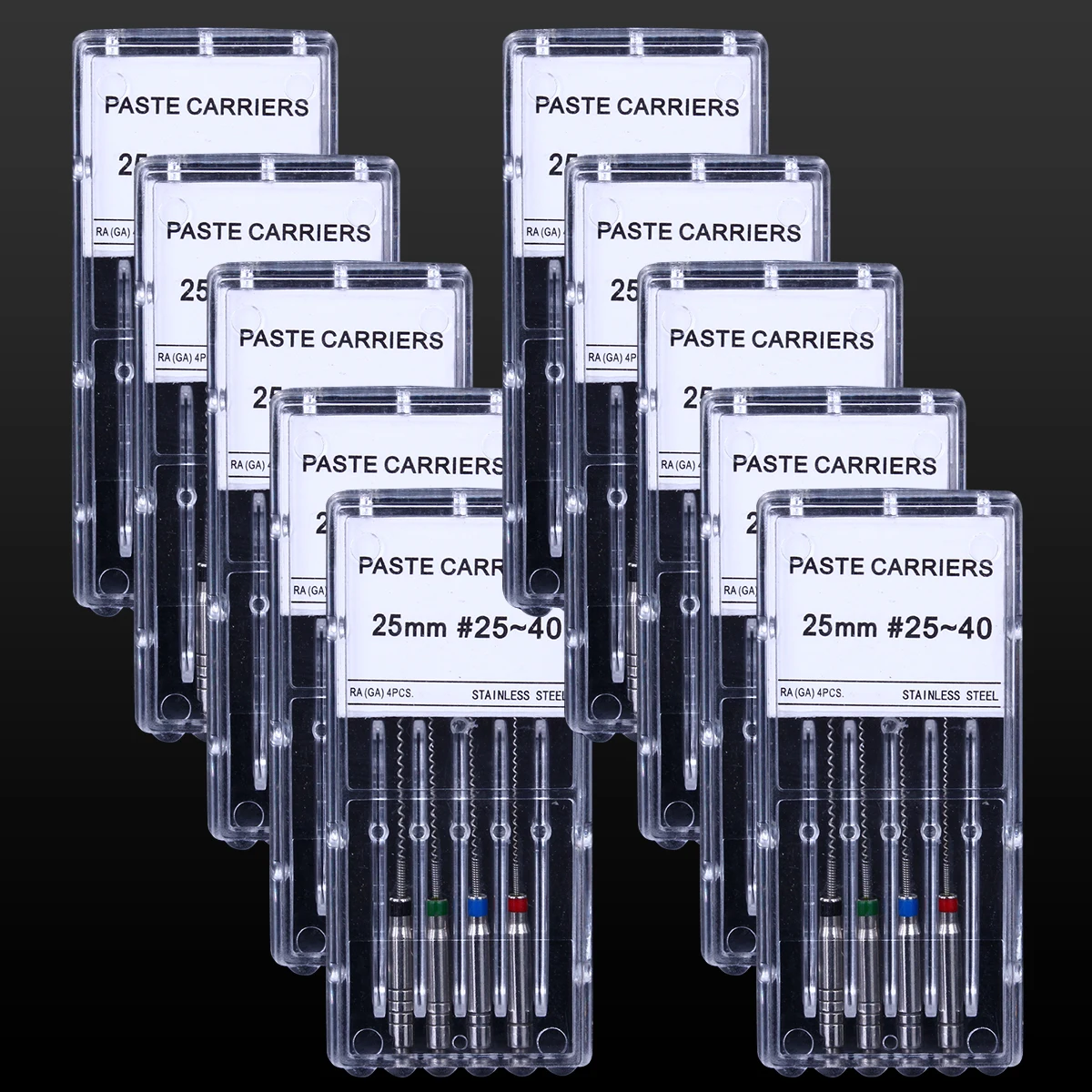 4 Stück/Karton AZDENT 25 mm 25 # -40 # Dental Rotary Paste Träger Spirale Füllstoff Lentulo Verschiedene Motor Füllpaste Zahnmedizin Werkzeug – Detail 6