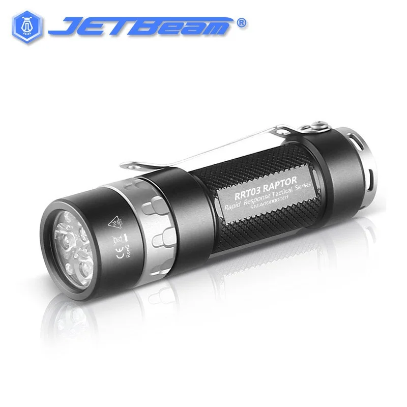 JETBEAM RRT03 1400 lumens Four-color light source Rotary Control EDC Flashlight