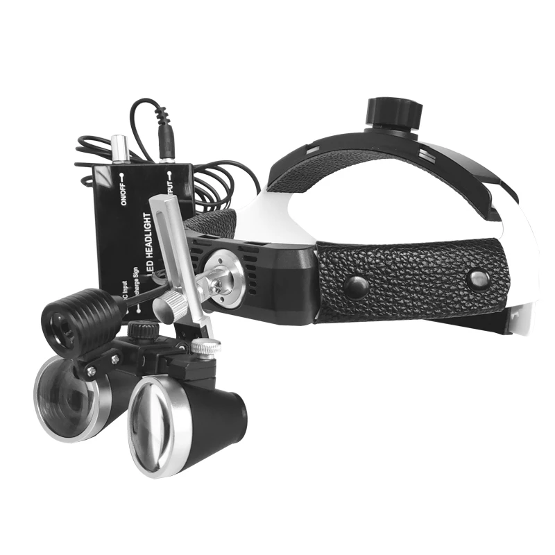 Imagem -03 - Lupas Dentárias com Led para Odontologia Binóculos Dentista Magnifier Headband Lupa Médico Lupa Profissional 2.5x 3.5x