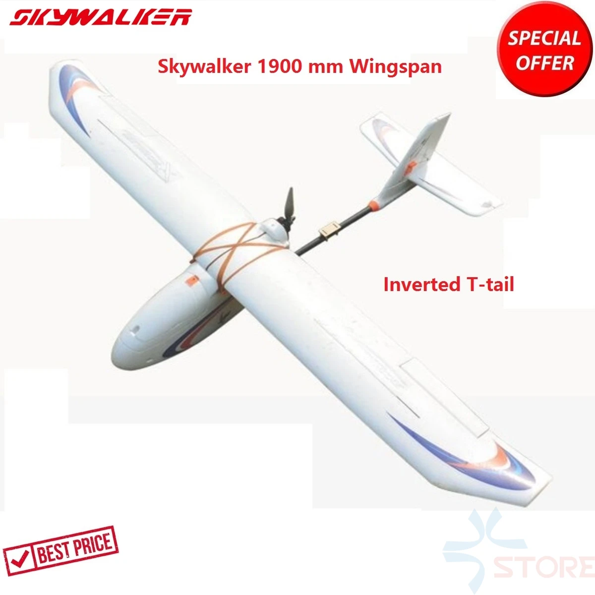 Onsale Skywalker 1900 mm Wingspan carbon fiber Inverted T-tail Or T version Glider white FPV UAV Fixed Wing airplane RC Plane