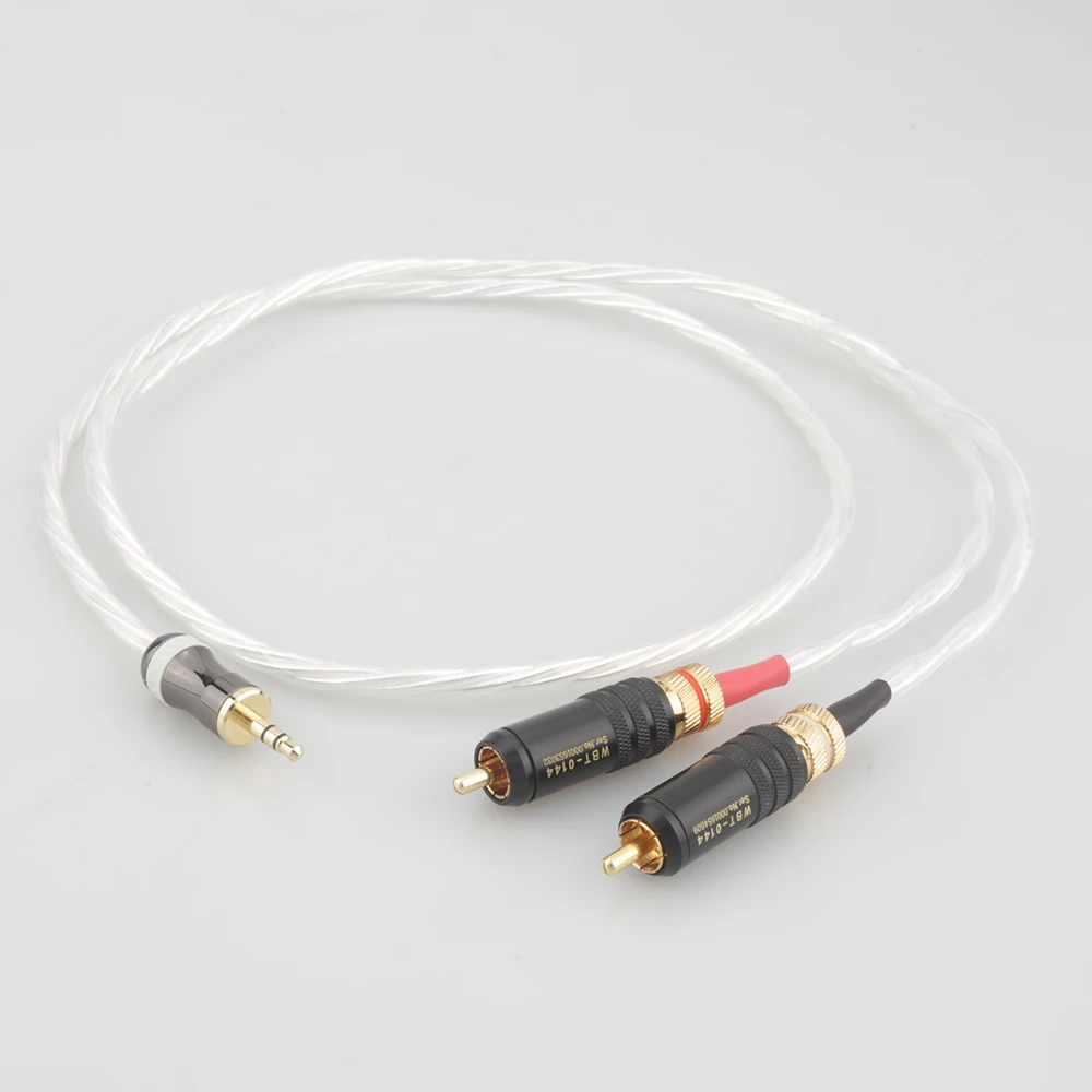 HIFI Nordost Odin audiophile srebrny aux 3.5mm wtyk słuchawkowy do gniazda 2rca linia sygnału Audio komputer i przewód połączeniowy audio