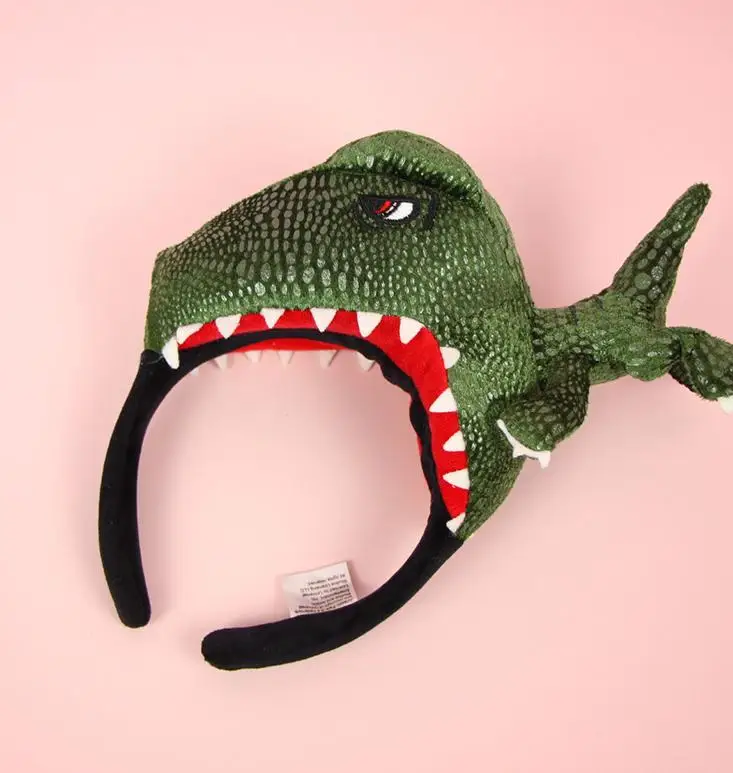 official Jurassic World T-Rex dinosaur Plush Headband Cosplay Kids Costume Gift Hallowmas