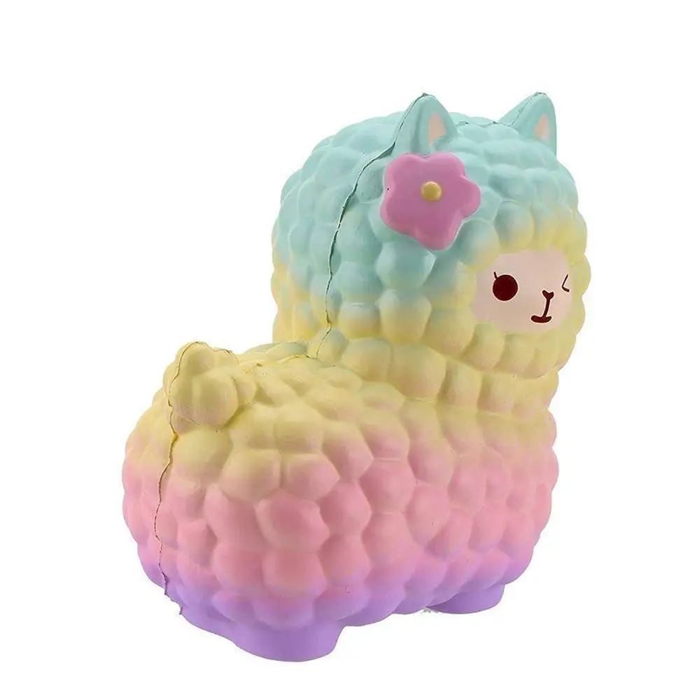 Jumbo owce Alpaca Squishy śliczne Galaxy powolne rośnie wycisnąć zabawki zwierząt Squishy Squishy hurtownie Stress Relief wykwintne Kid prezent