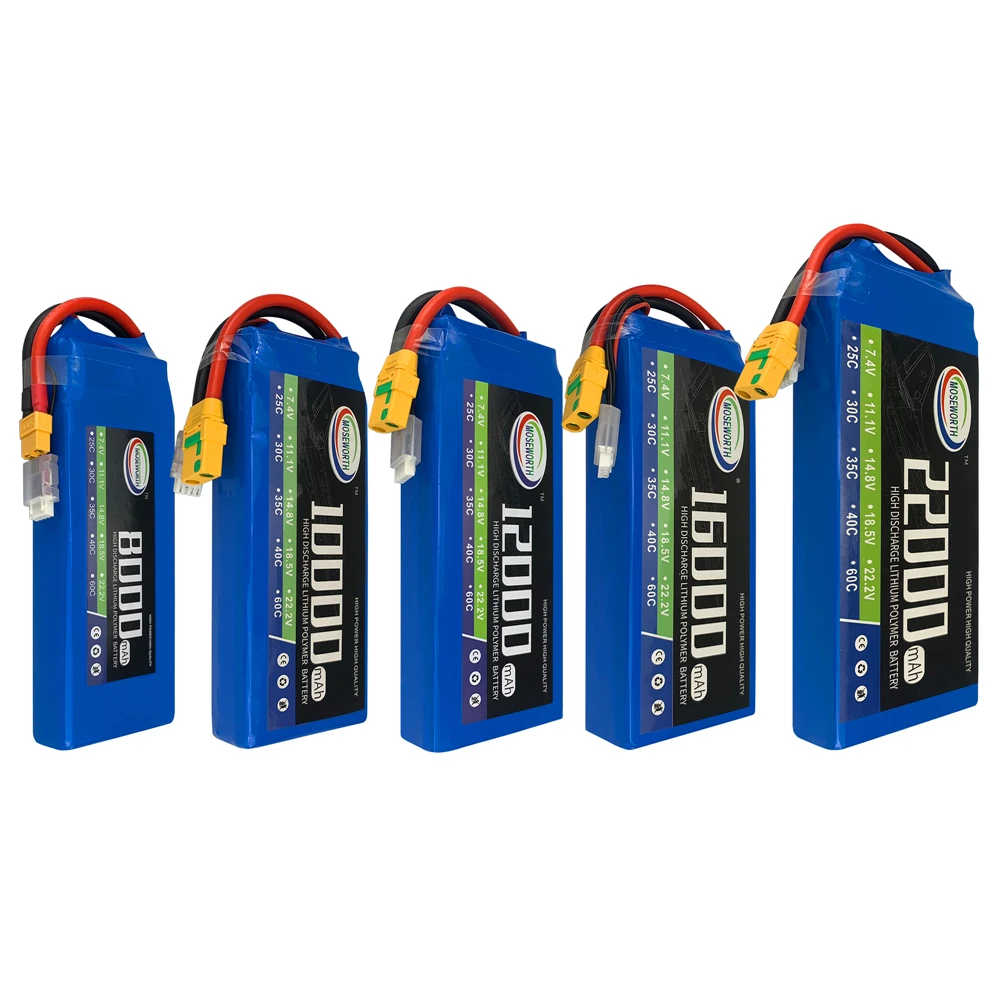 Lipo Battery 2S 3S 7.4V / 11.1V / 14.8V 10000mah 35C 70C XT90 / XT60/ T Plug For RC Drone Airplane Car Truck Boat Parts