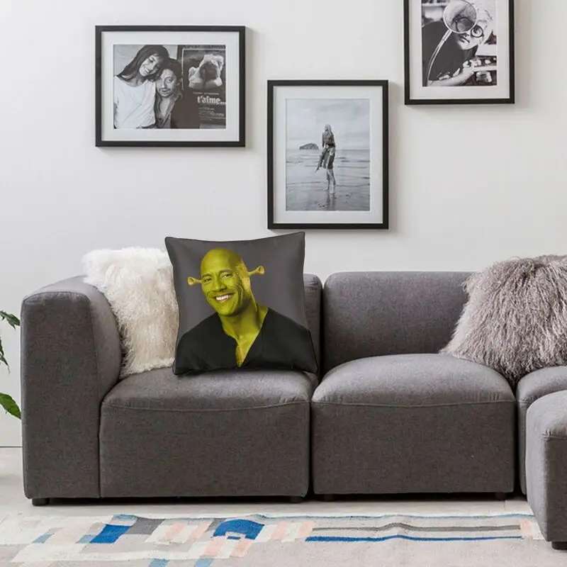 Dwayne The Shrok Johnson Throw Pillow Case 45*45cm Sofa The Rock Muscle Man Cushion Cover Cool Pillowcover Double-sided Printing