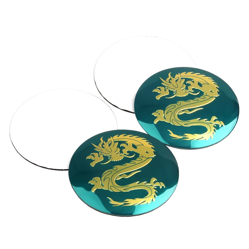 4pcs Aluminum 56mm Dragon Logo Car Wheel Center Hub Cap Rim Cover Badge Sticker For VW Audi BMW Nissan Honda Skoda Chevrolet KIA