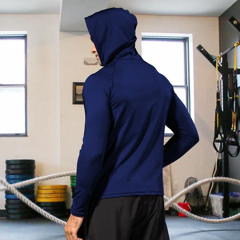 Winter Men Zipper Hooded Running Jacket Sports  Outdoor Windproof Warm Coat Training Tracksuit Cycling Coat Bike Sports Jackets