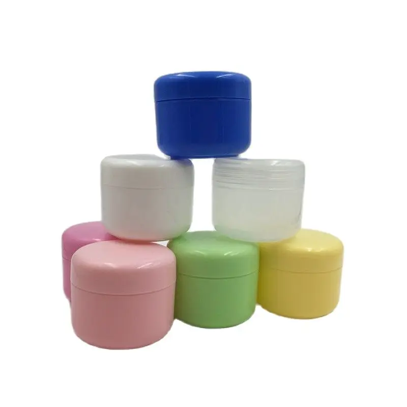 60PCS/LOT-50G PP Empty MIX 8 Color Plastic Cosmetic Jar With Screw Cap,Sample Makeup Jar Sub-bottling,Mask Container