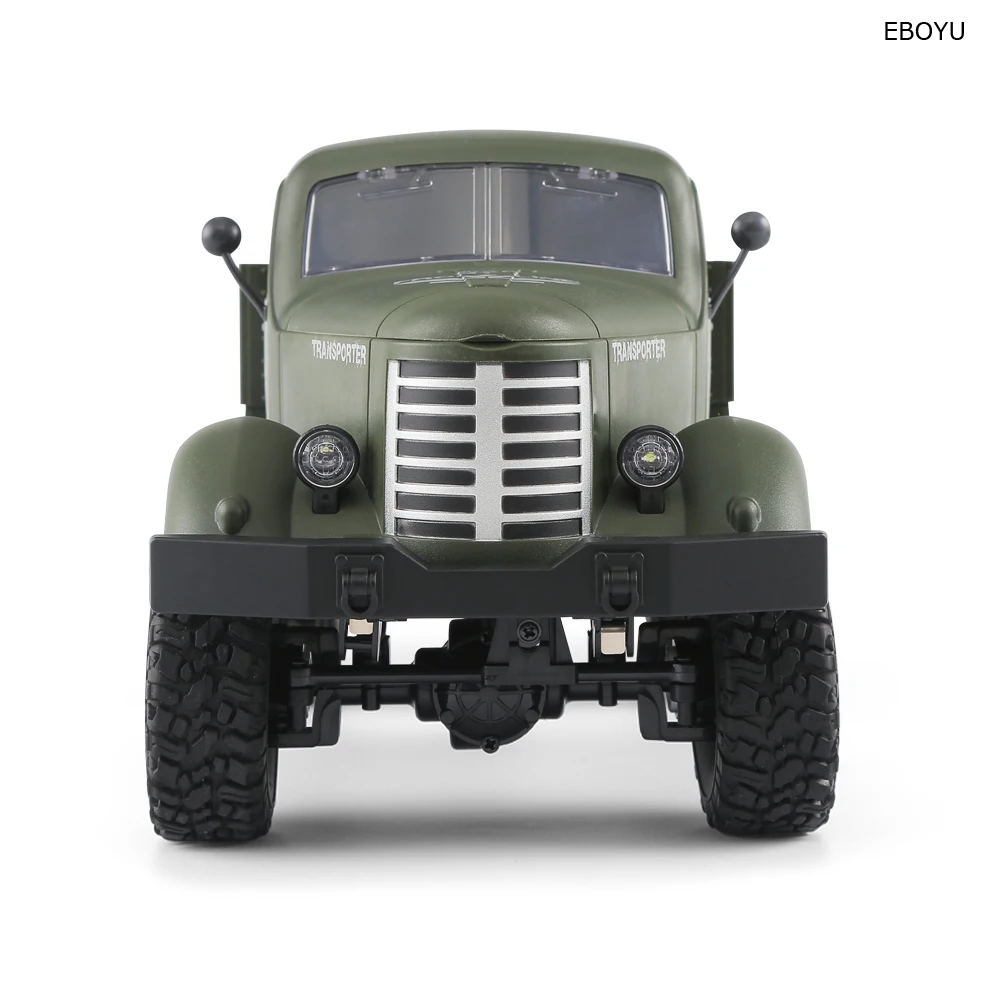 New Updated JJRC Q60 1:16 RC Truck 2.4G 6WD RC Off-road Crawler Military Truck Army Car Children Gift Toy for Kids RTR