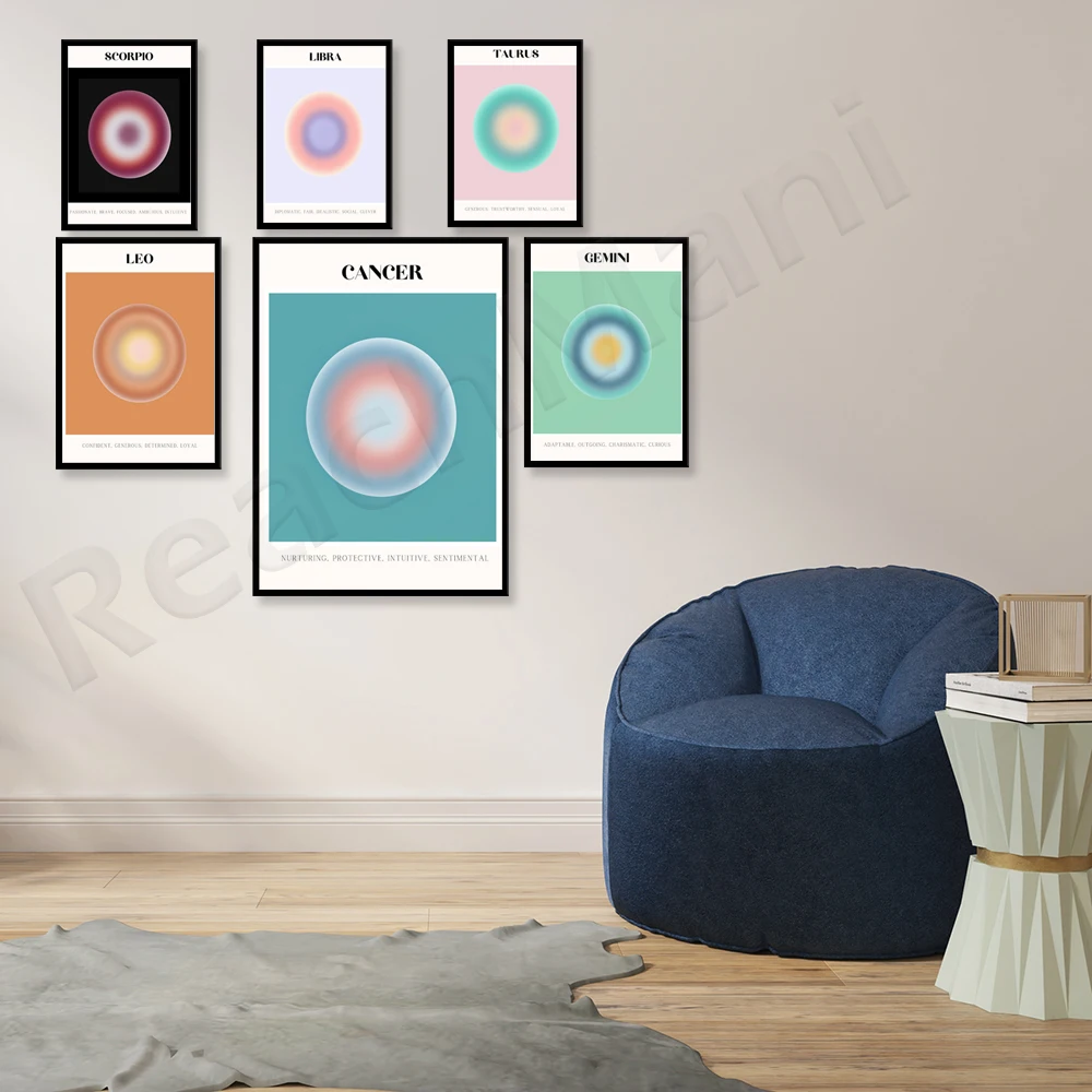 Popular halo astrology You Are Energy-Scorpio, Taurus, Libra, Virgo, Gemini Modern Home Furnishing Poster Minimalist Unique Gift