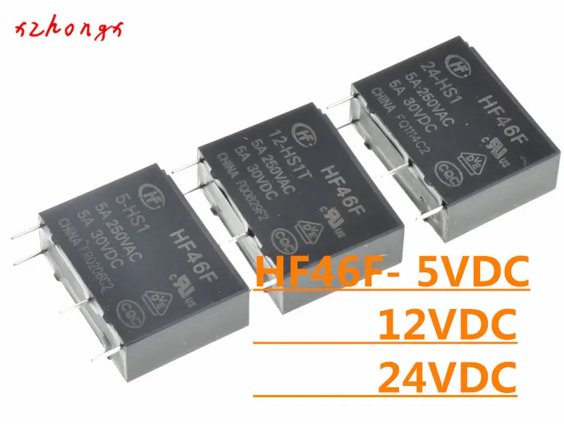 

Relay HF46F- 5VDC 12VDC 24VDC 250VAC