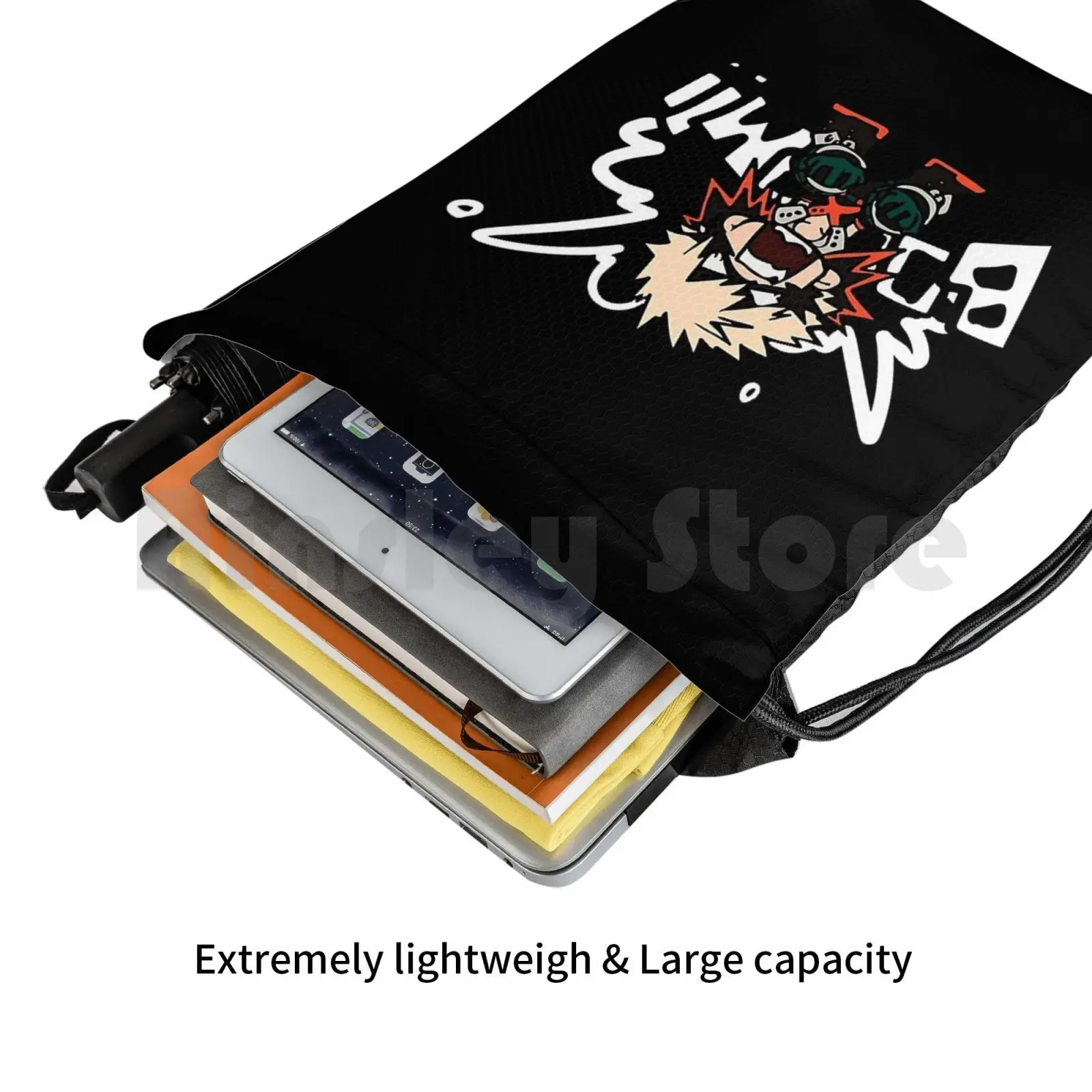 Boom!!! Backpack Drawstring Bags Gym Bag Waterproof Abang Boku No Hero Academia Bnha Mha Katsuki Bakugo Bakugo Bakugou