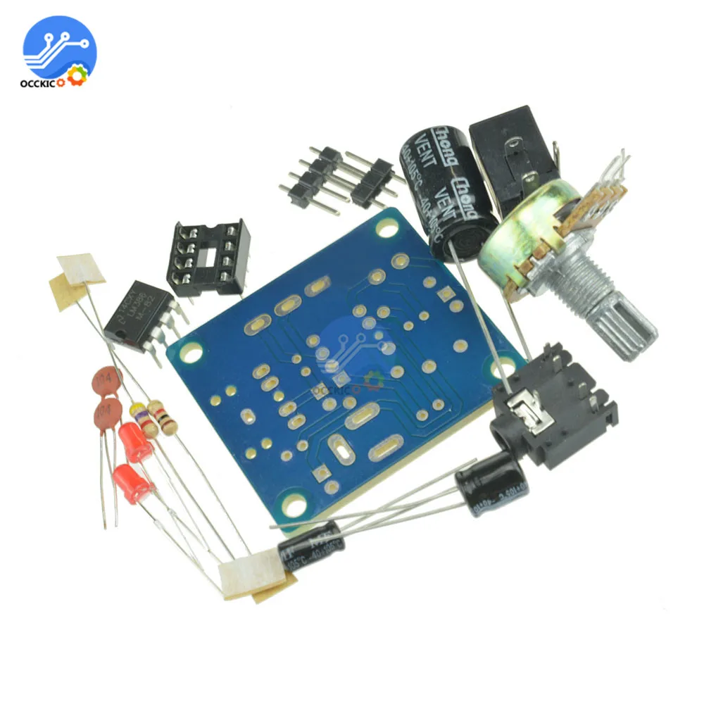 LM386 Mini Audio Amplifier DIY Kit Super MINI 3V-12V 3.5mm Amplificador Module Audio Sound Board