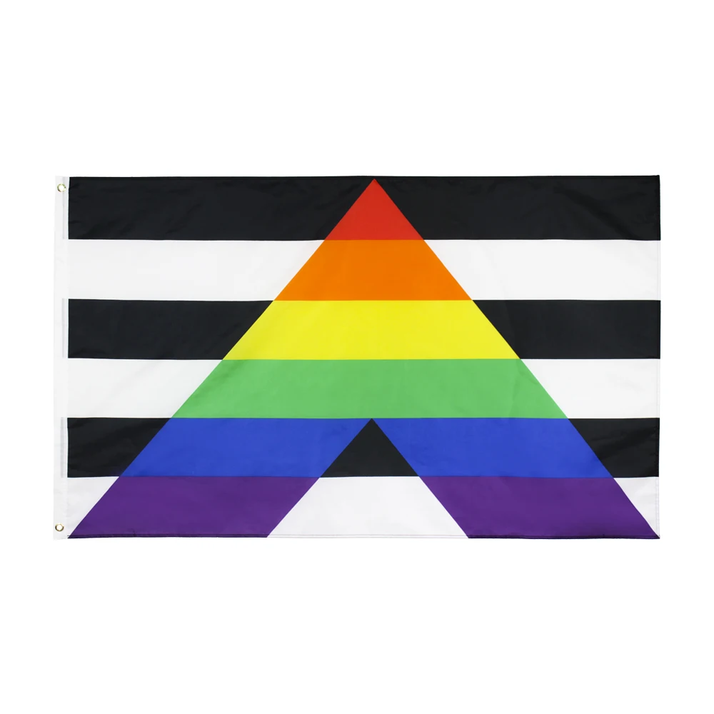 3x5ft/90x150cm Flying Hanging Straight Ally Gay Pride LGBT Flag