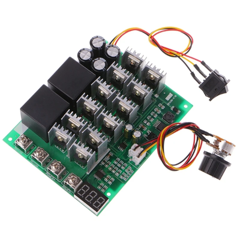 DC 10-55V 12V 24V 36V 48V 55V 100A Motor Speed Controller PWM HHO RC Reverse Control Switch with LED Display