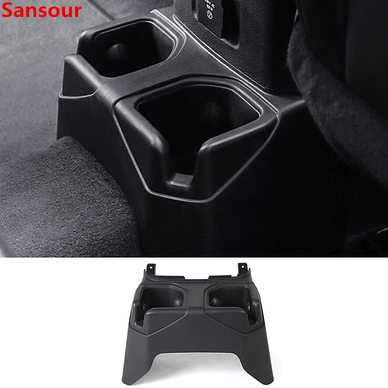 Car Rear Row Seat Water Cup Holder Storage Box Organizer for Jeep Wrangler JL Gladiator JT 2018-2023 Car Accessories Sansour