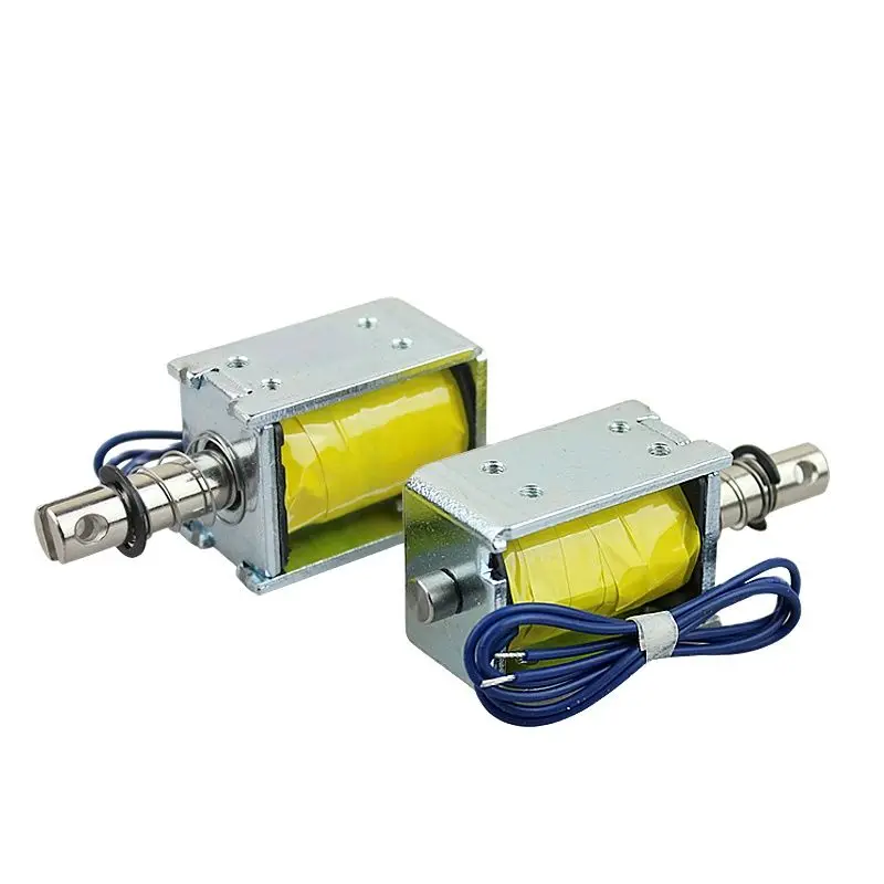 DC12v can work for a long time Electromagnet 24v solenoid push pull Electromagnet stroke 10mm open frame solenoid coil