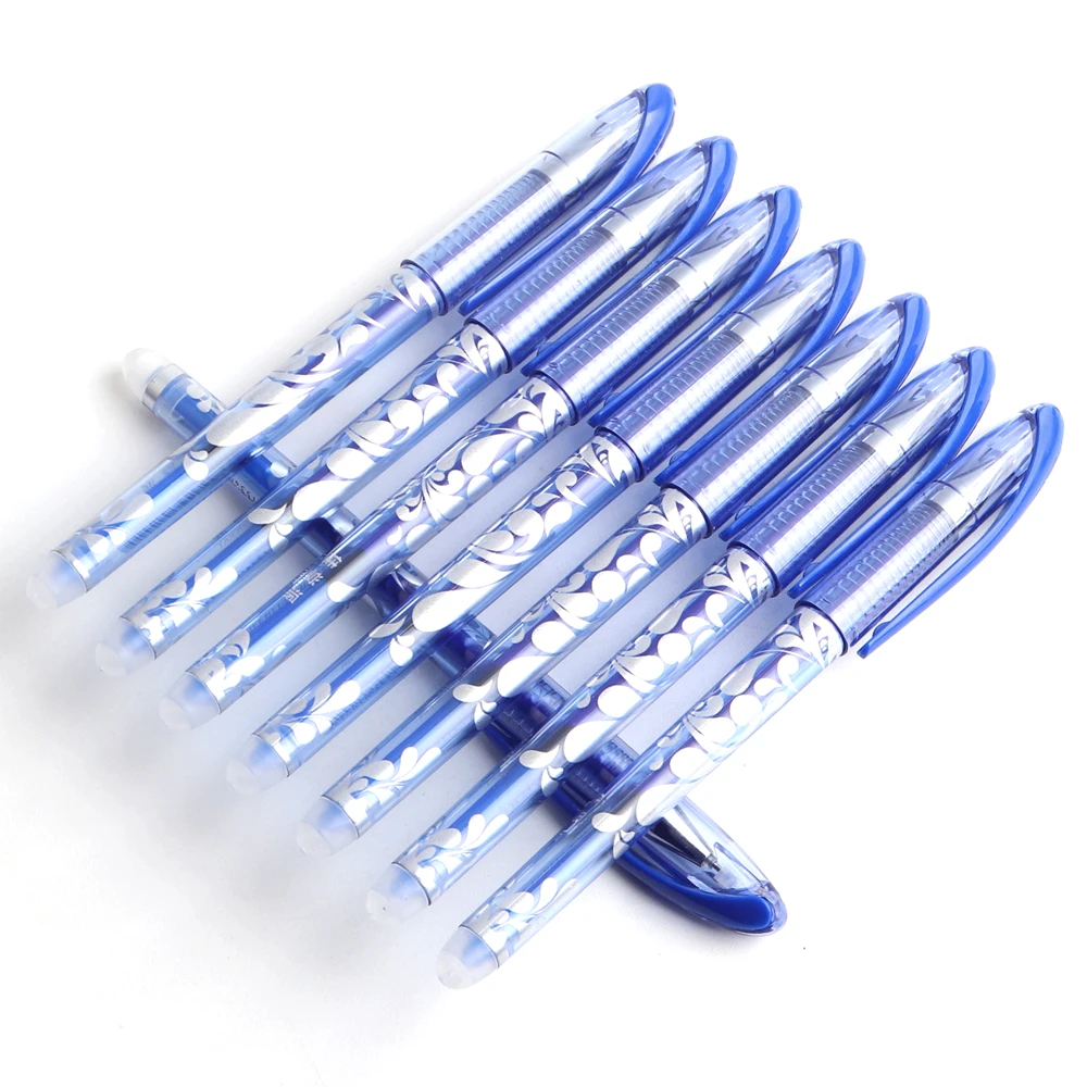 4/20/pz/Set 0.5mm penna Gel inchiostro nero blu asta di ricarica cancellabile penna cancellabile manico lavabile scuola scrittura cancelleria penna inchiostro Gel